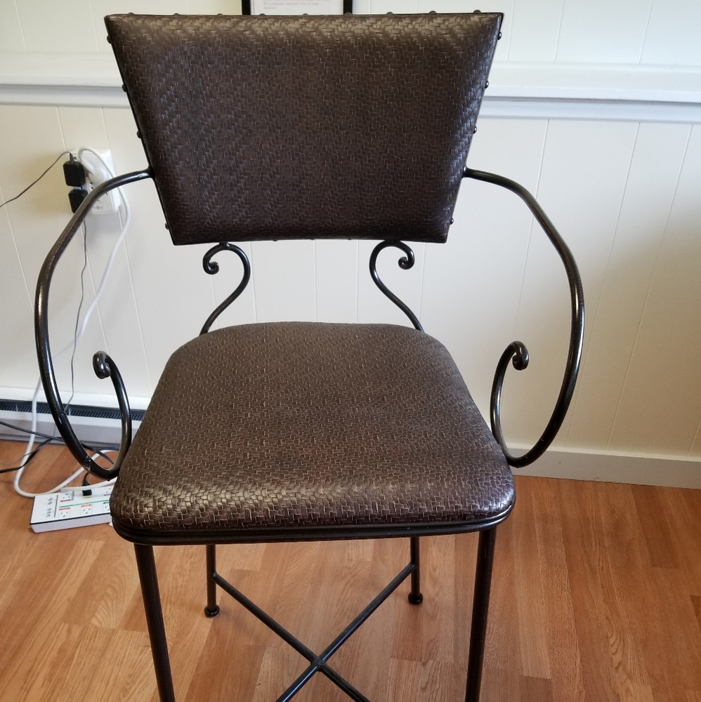 NO LONGER AVAILABLE - 1 Wrought Iron Bar Stools